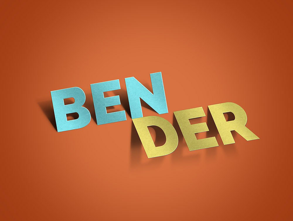 Bender Text Effect FREE PSD