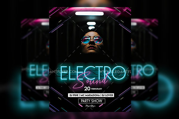 Black, Neon Party Flyer / Instagram Banner and Facebook Cover Templates ...