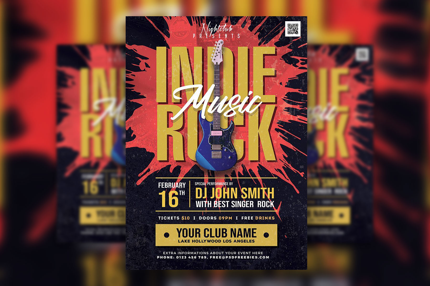 Live Band Flyer Template - Flyer for Rock Concerts Events