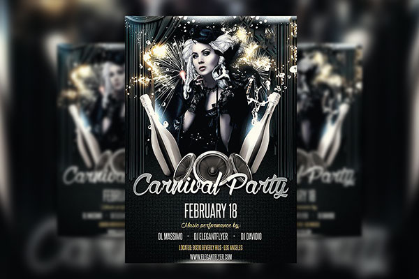 Black, Silver, Vintage Nightclub Flyer Along with Facebook Cover Templates FREE PSD