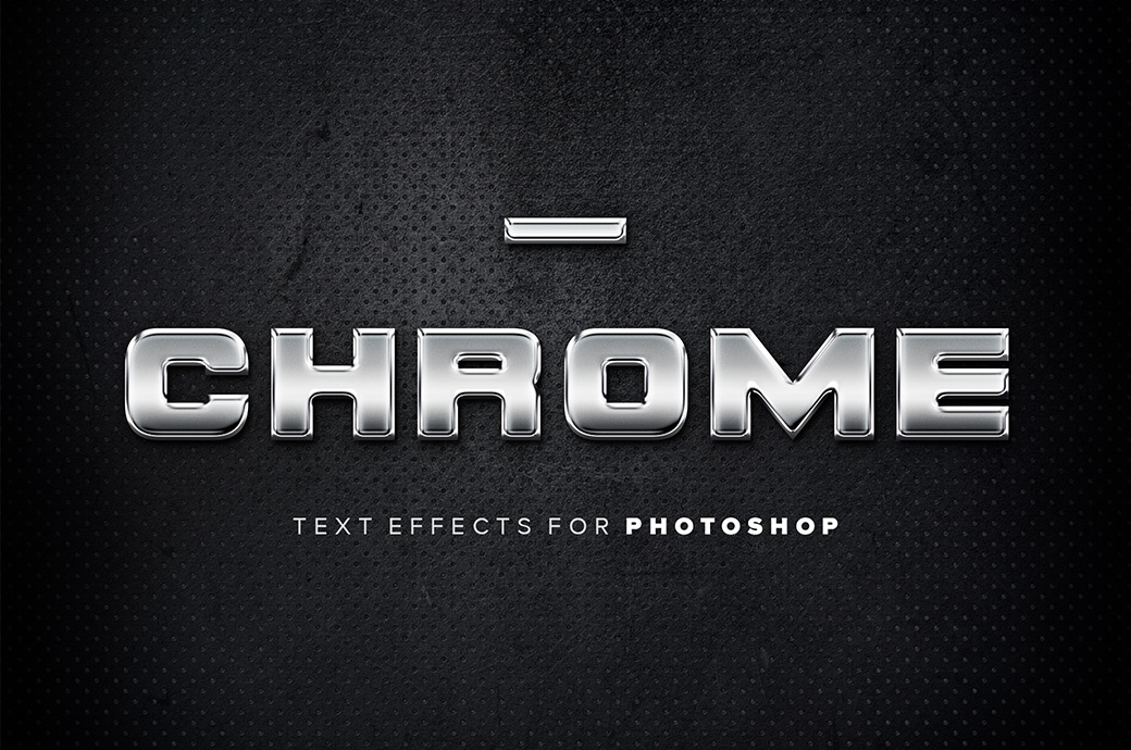 Chrome Text Effects FREE PSD