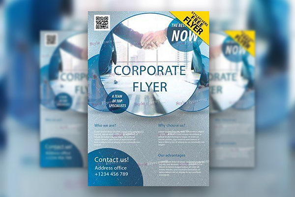 Circle Classic Corporate Flyer Template FREE PSD