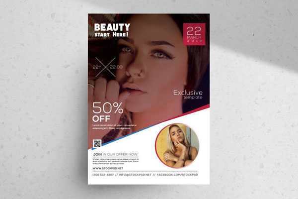 Clean Modern Fashion Photography Flyer Template FREE PSD