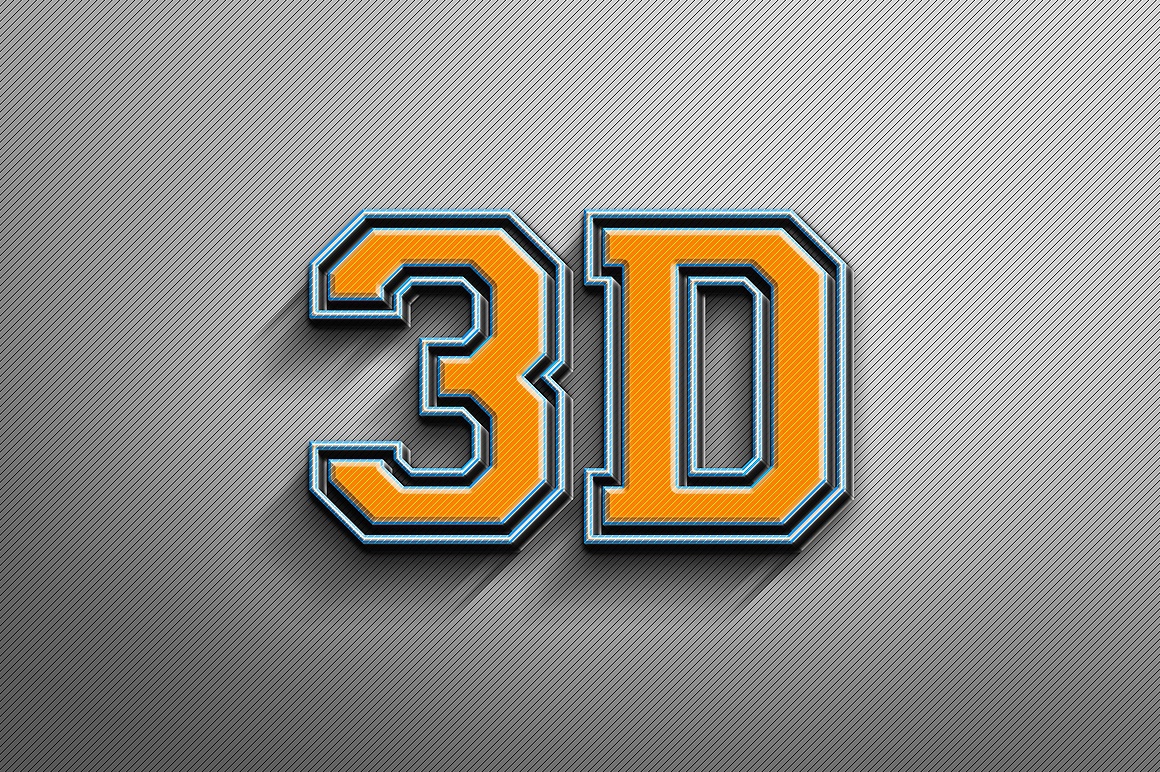 College 3D Text Effect FREE PSD