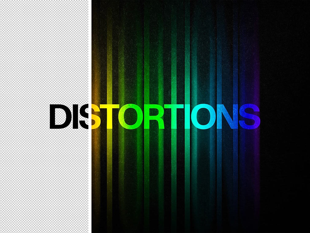 Color Distortion Text Effect FREE PSD