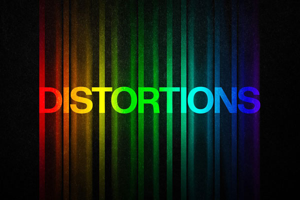 Color Distortion Text Effect FREE PSD