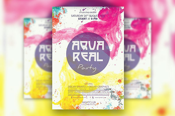 Creative Circle Colorful Party Flyer FREE PSD