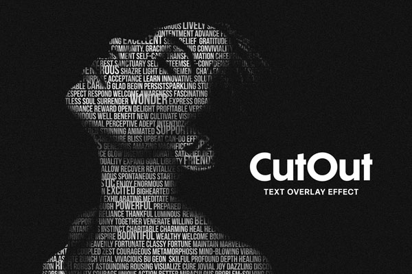 Cut Out Text Overlay Effect FREE PSD
