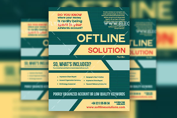 Flat, Geometric Corporate Flyer Along with Facebook Cover Templates FREE PSD