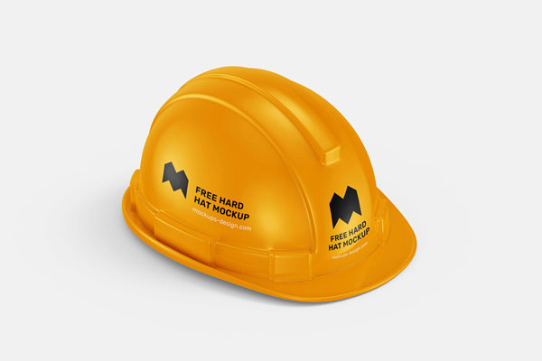 Four Perspective View of a Hard Hat Mockups FREE PSD