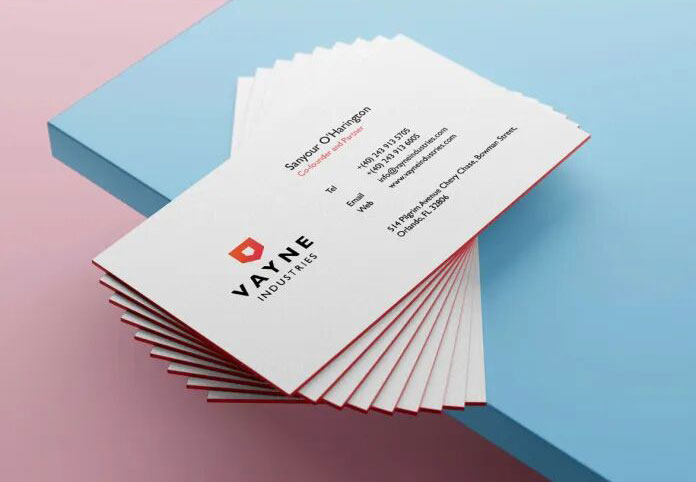 Four Sets of Stacked Business Cards Mockups FREE PSD