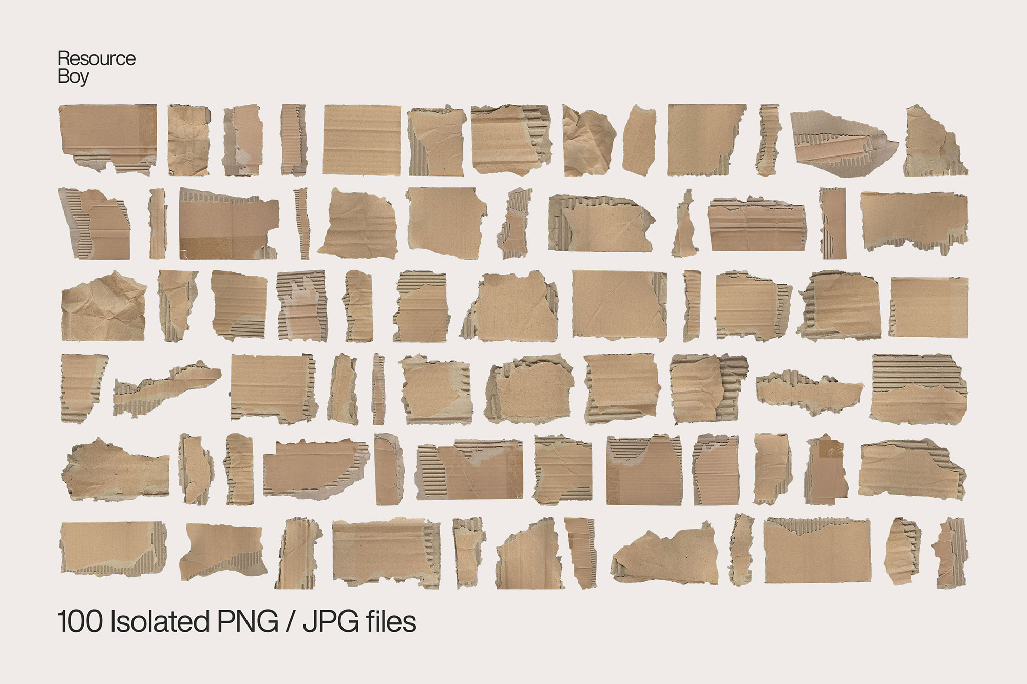 Free Torn Cardboard Textures Transparent PNG Background