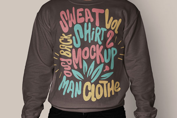 Front View Men's Sweatshirt Mockup FREE PSD
