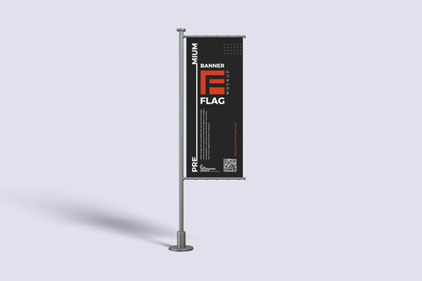 Mockup Featuring a Flag on Long Flag Pole (FREE) - Resource Boy