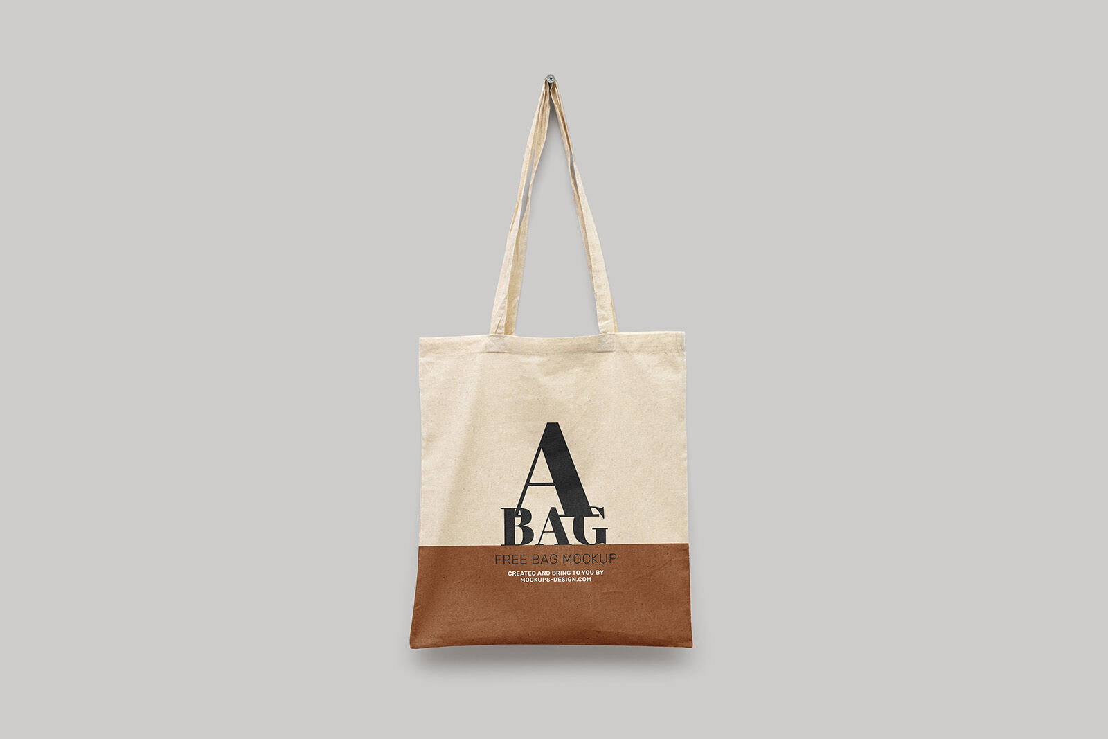 Front View of Two Tote Bag Mockups FREE PSD