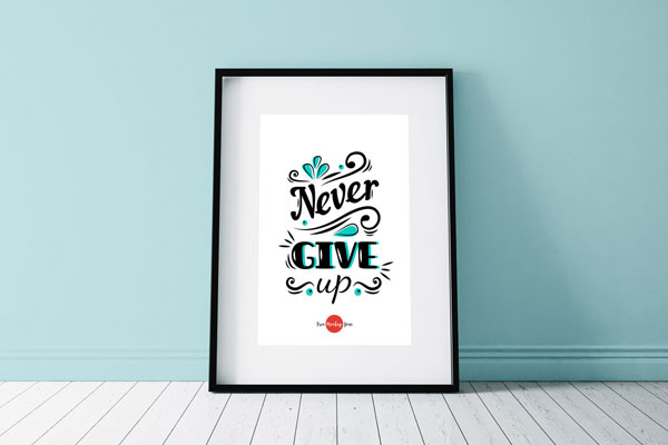 Front View Poster Frame Mockup Leaning Against the Wall FREE PSD