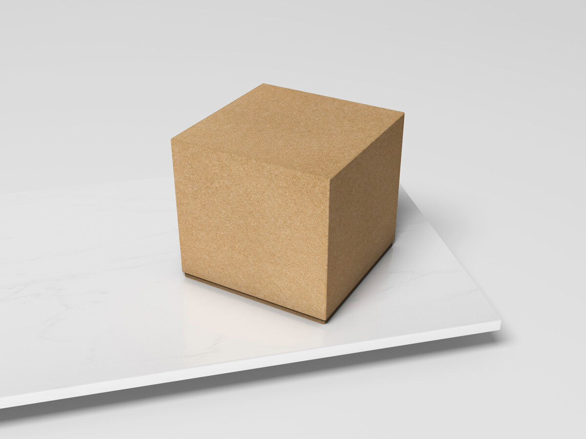 Kraft Packaging Box Placed on a Slab of Stone Mockup FREE PSD