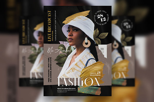 Fashion Photography Flyer Template with a Dark Design (FREE) - Resource Boy