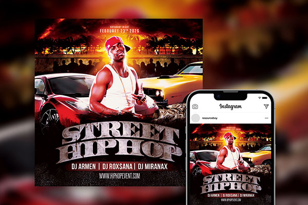 Luxury Hip Hop Party Instagram Post Template