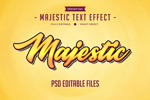 Majestic Text Effect FREE PSD
