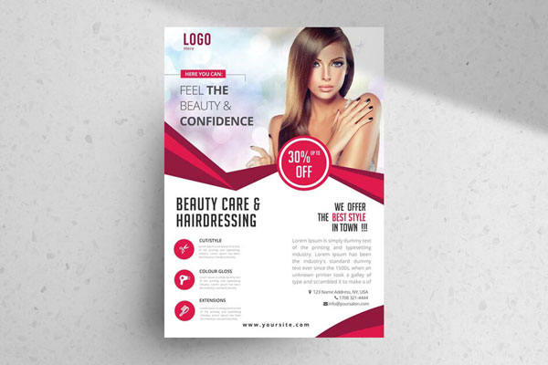 Modern Abstract Beauty Care Flyer Template FREE PSD