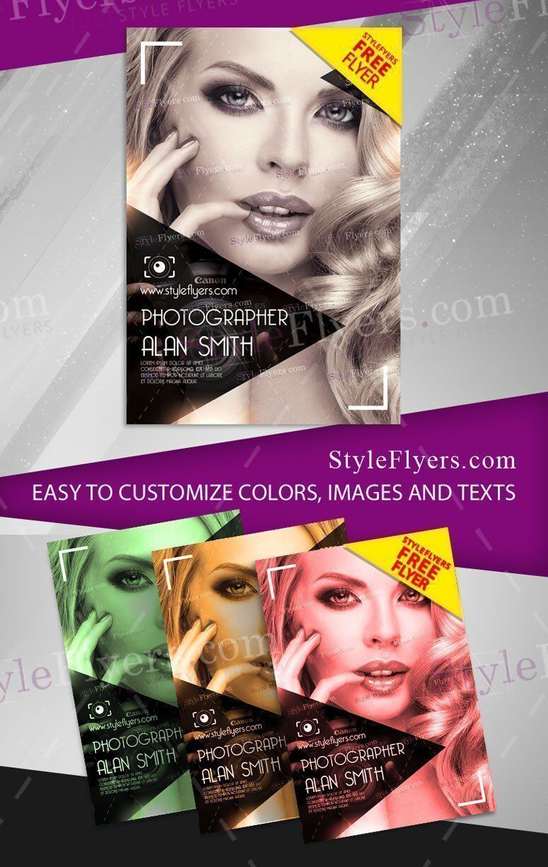 Modern Border Photography Flyer Template FREE PSD