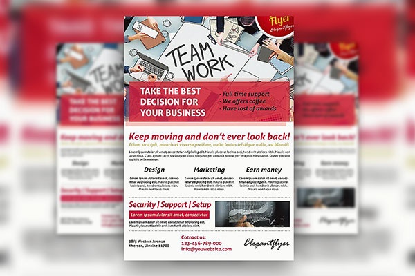 Modern Corporate Flyer Template FREE PSD