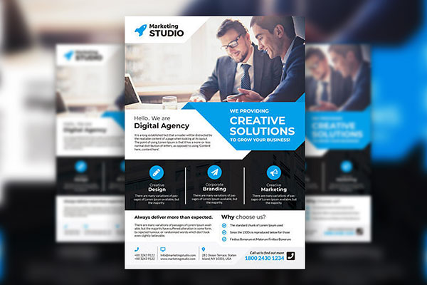 Modern Corporate Multipurpose Flyer Template FREE PSD