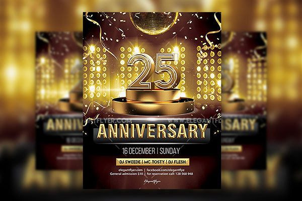 business anniversary flyer template free download photoshop