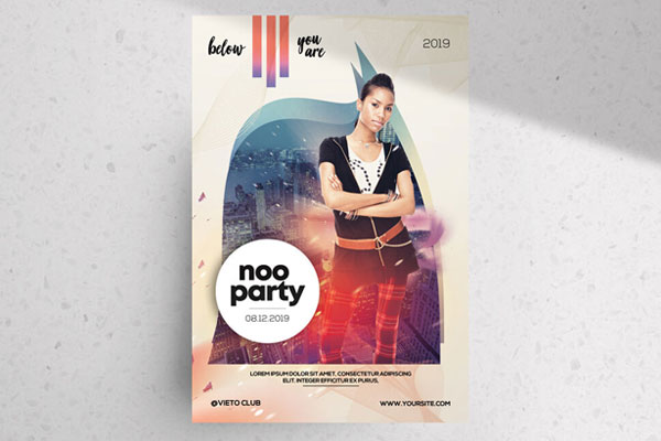Modern Urban Party Flyer Template FREE PSD