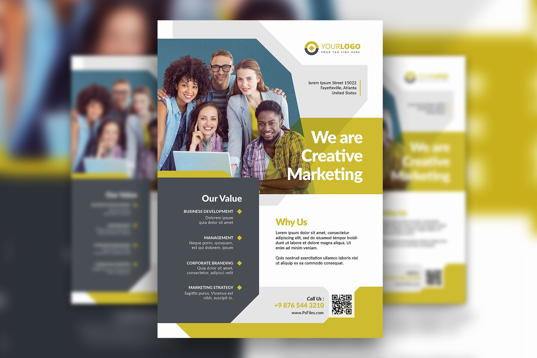 Photo Corporate Business Marketing Flyer Template Free Download ...