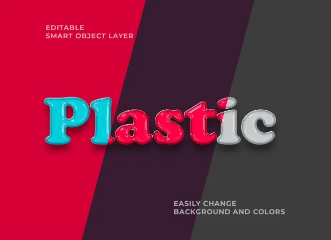 Plastic Text Effect FREE PSD