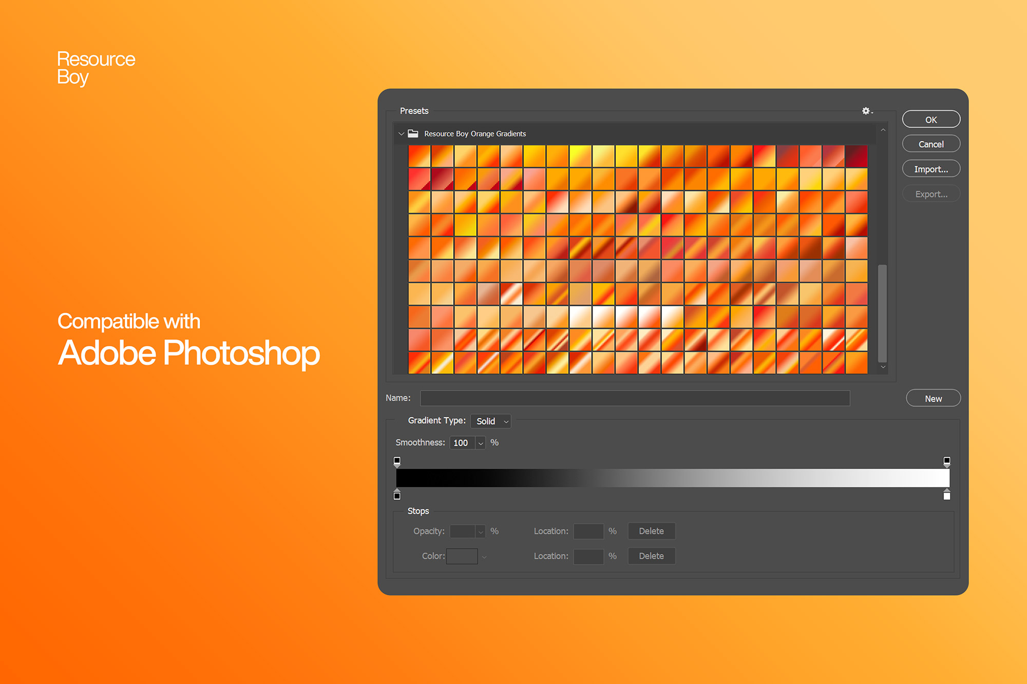 Free Orange Photoshop Gradients