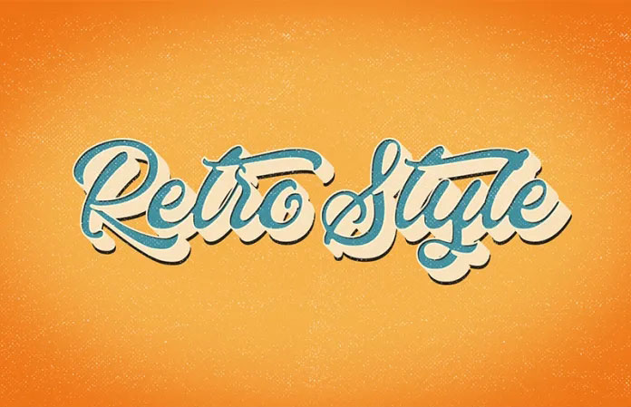 Retro Style Text Effect FREE PSD