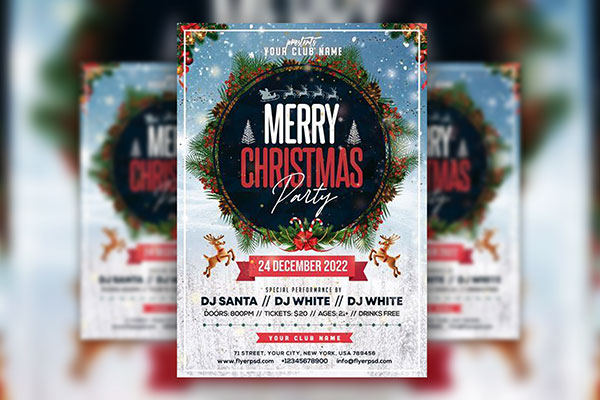 Merry Christmas Flyer Template (FREE) - Resource Boy