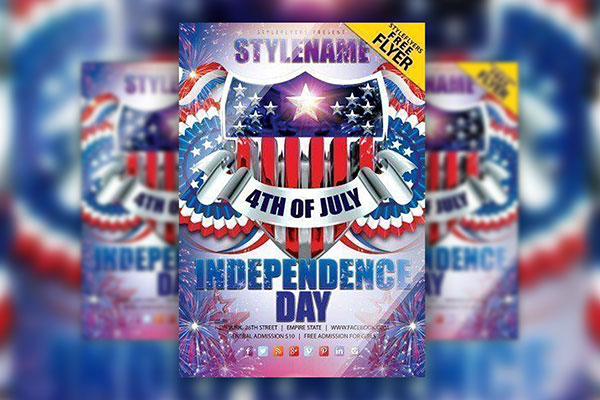 Lines and Stars Veterans Day Flyer Template Plus a Facebook Cover (FREE) -  Resource Boy