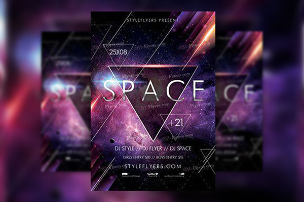 Sparkly Modern Party Flyer Template Free Download | Resource Boy