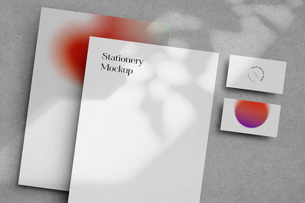 Stationery Mockup from a Top View FREE PSD