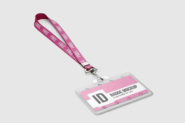 Three Realistic ID Badge Mockups FREE PSD