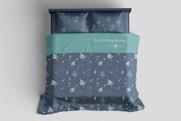 Three Top View Isolated Bedding Mockups FREE PSD