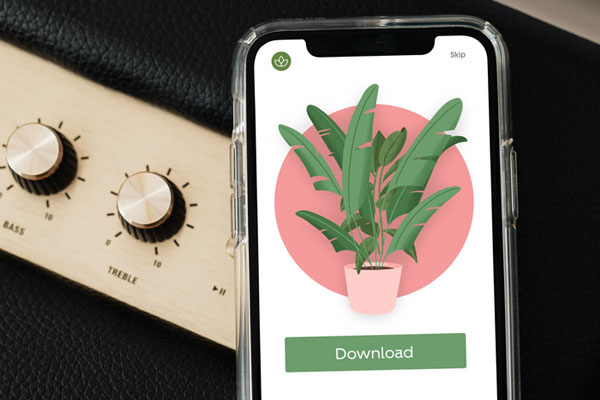 Top View of iPhone XS Mockup with Clear Frame FREE PSD