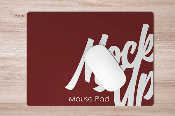 Top View of Simple Wireless Mouse on Pad Mockup FREE PSD