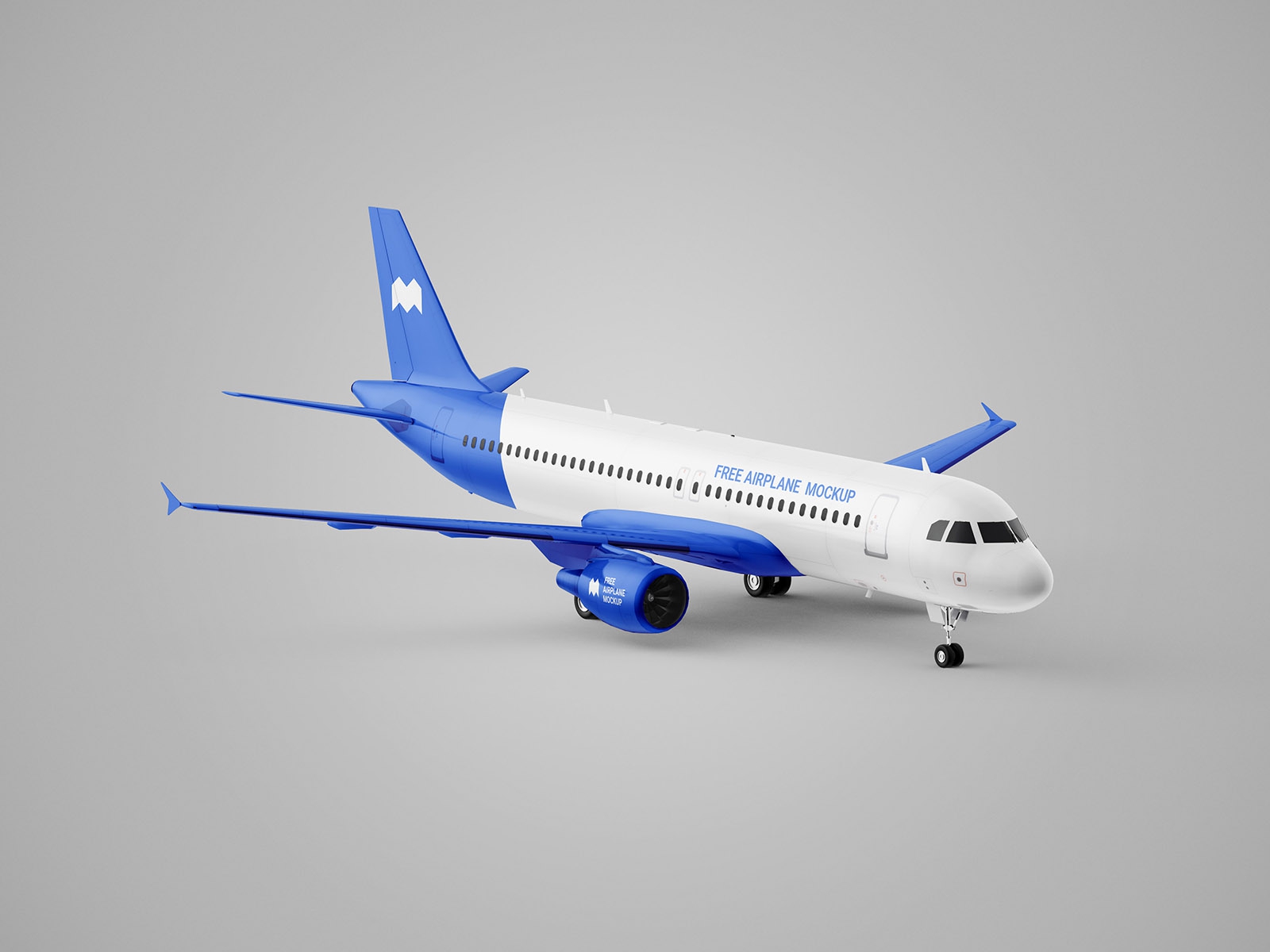 Two Different View of an Airplane Mockup FREE PSD