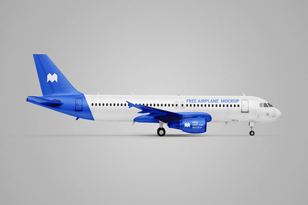Two Different View of an Airplane Mockup FREE PSD