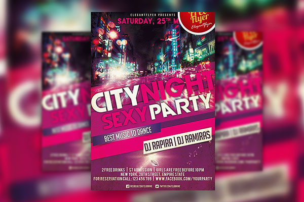 Urban Party Flyer and Facebook Cover Template FREE PSD