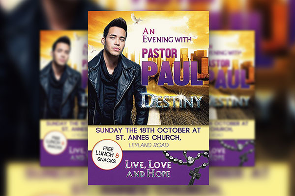 Bright Urban Church Conference Flyer Template and Facebook Cover FREE PSD