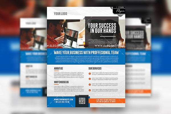 Clean Corporate Business Flyer and Facebook Cover Template FREE PSD