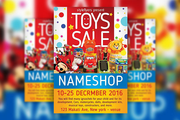 Colorful Toys Sale Flyer Template Free Download | Resource Boy