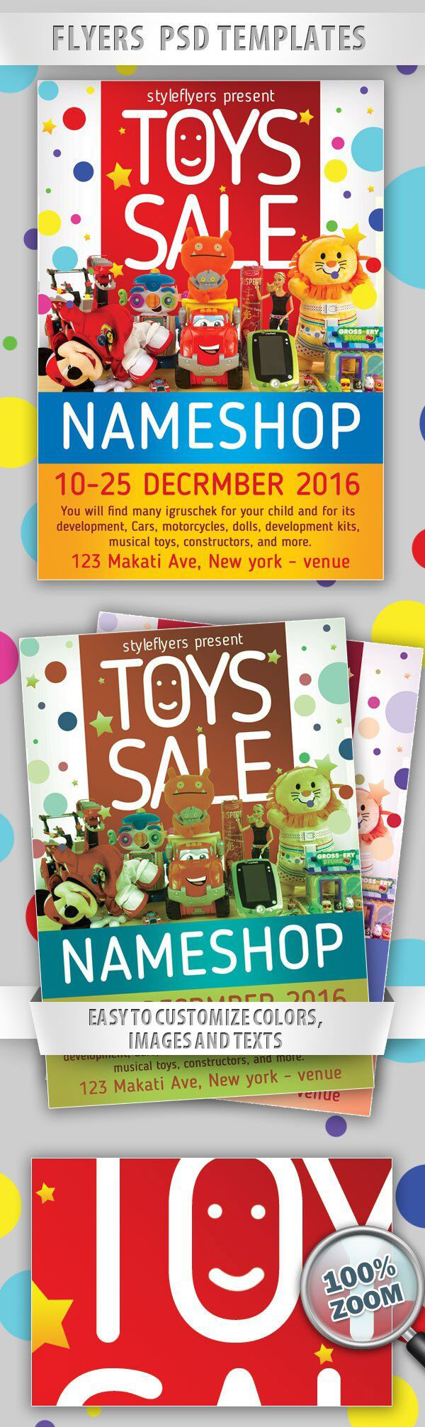 Colorful Toys Sale Flyer Template Free Download | Resource Boy