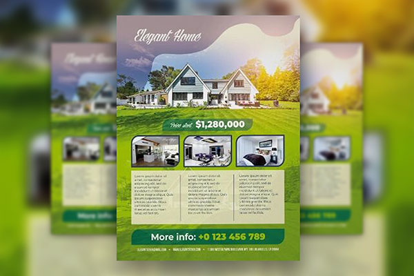 Clean Real Estate Flyer and Facebook Cover Templates (FREE) - Resource Boy